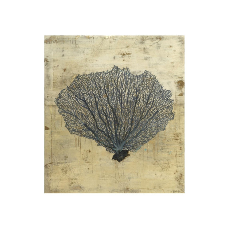 Sea Fan Print by Sarah Atkinson, 45" H x 40" W x 1.5" D, Glass Coat
