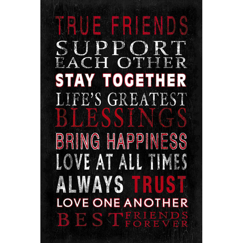 «True Friends 2», reproduction sur toile tendue, H 12 po x l 8 po