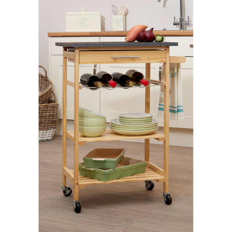 Wybron Granite Top Kitchen Cart