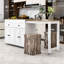 Versatile Kitchen Cart with Lockable Wheels, Extendable Table, and Spacious Cabinets-49812788