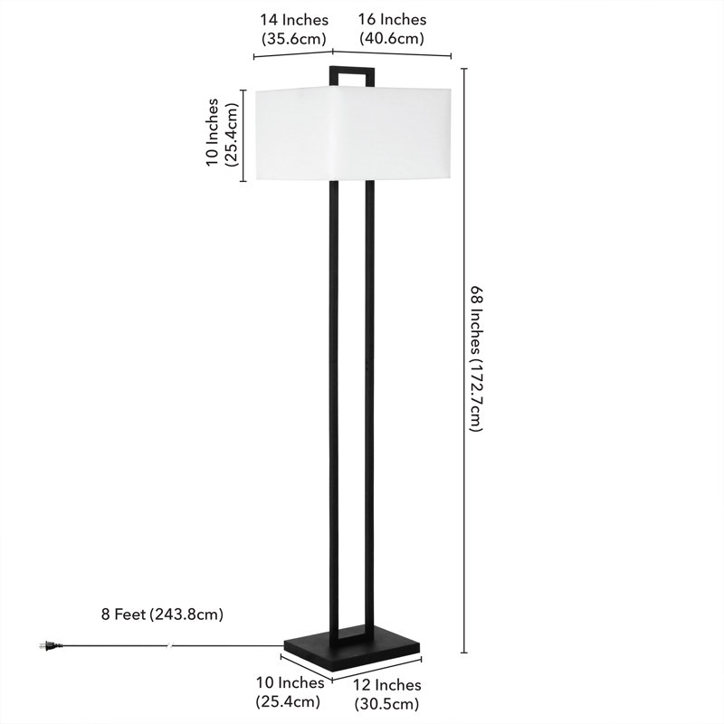 Lampe sur pied H 68 po Ronny, Bronze noirci