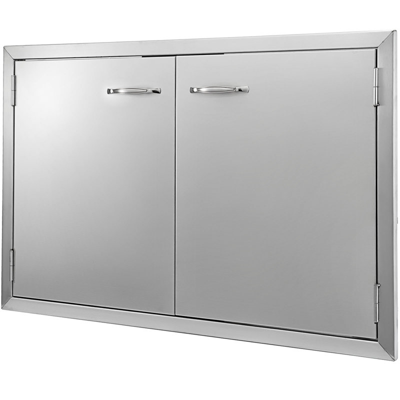 Stainless Steel Double Access BBQ Door with Handles