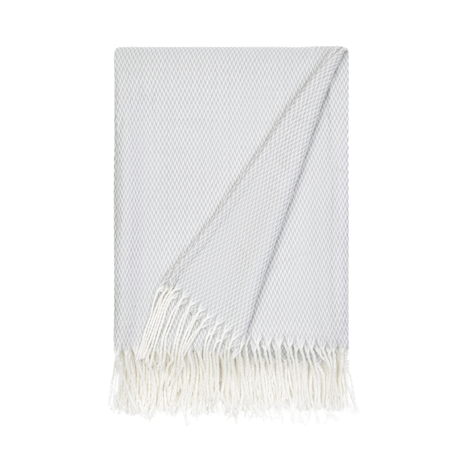 Knit Throw Blanket, Light Gray