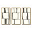 Minimaliste noir et blanc I - ensemble d'art moderne encadré sur toile Mid-Century-1342075003-1342075007