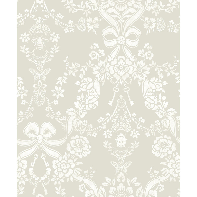 Papier peint taupe Bow, Beige