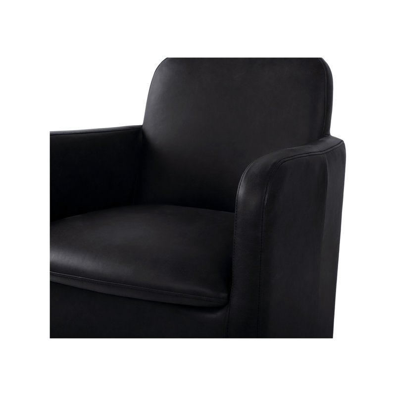 Fauteuil roulant Kylahni en cuir noir, Cuir noir