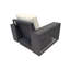 Chaise longue pivotante en osier avec coussins Sunbrella Jenette