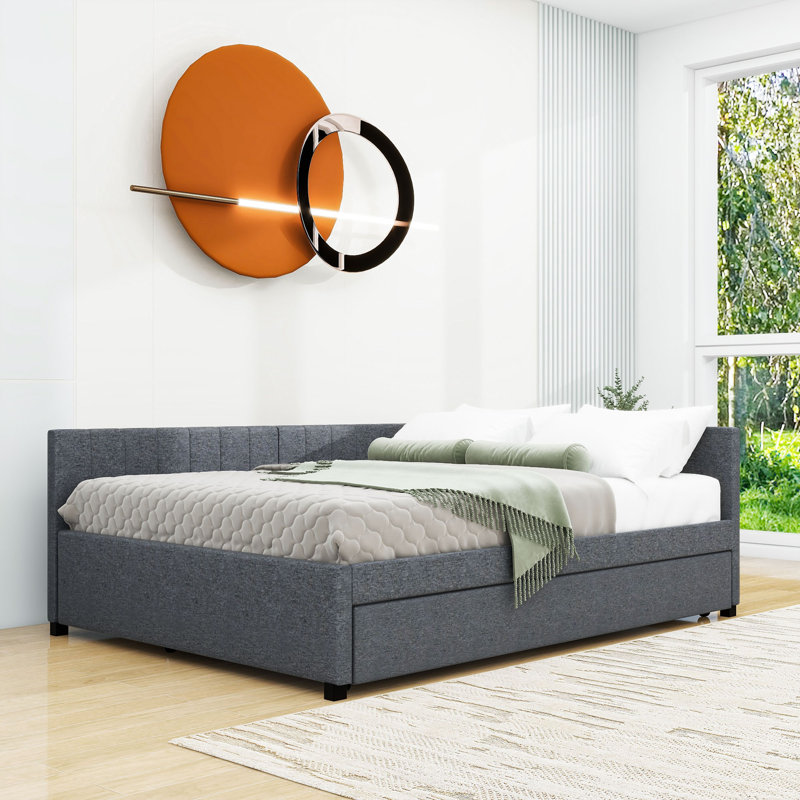 Liddington Upholstered Daybed, Gray, Full / Double