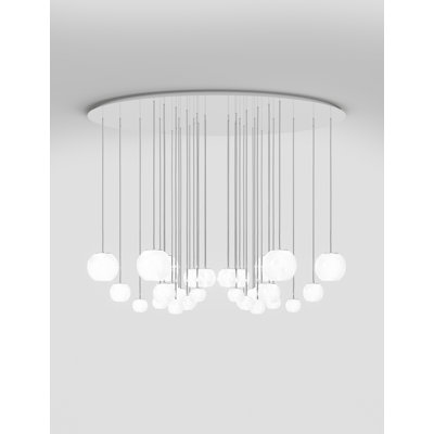 Oto Suspension Cha Smoky Striped Satin Nickel G9 Ul