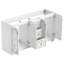 Meuble-lavabo double de 60 po sculpté de style français avec lavabo intégré en résine — 4 portes à fermeture en douceur et 3 tiroirs