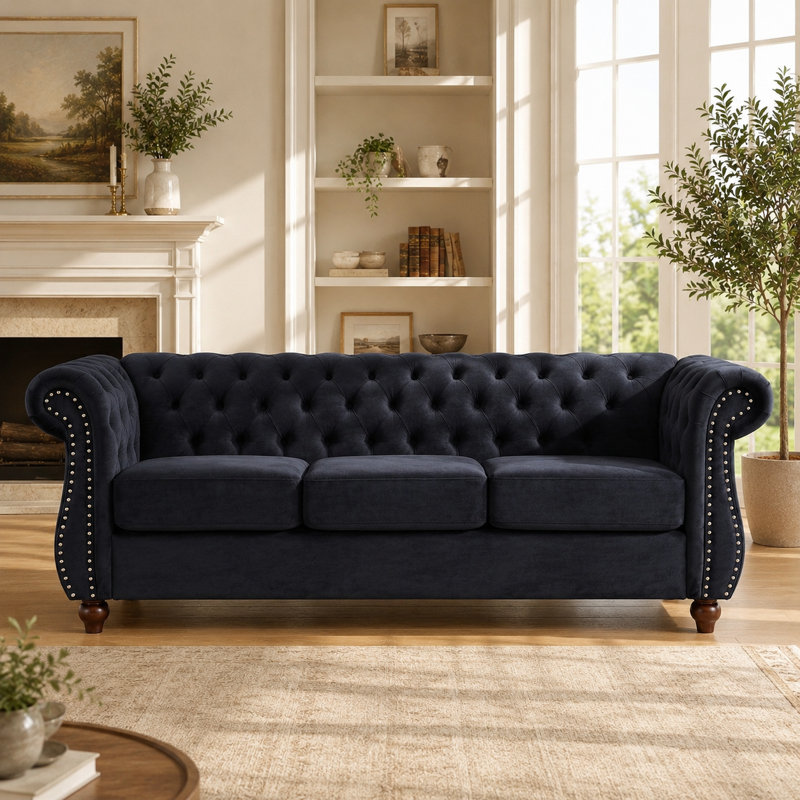 Canapé 3 places Luxury, Black