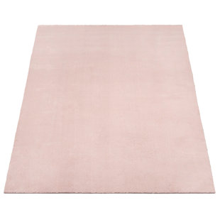 The Carpet Relax – Modern Rug, Fluffy, Short Pile, Non-Slip Underside, Washable Up To 30°C, Super-Soft, Fur Look, Rose