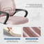 Chaise de bureau réglable avec rotation à 360 °, hauteur et contrôle de l'inclinaison, rose-1424091284
