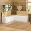 160cm L-Shaped Corner Storage Bench - Reversible Dining Nook & Shoe Bench with 4 Compartments - White & Natural