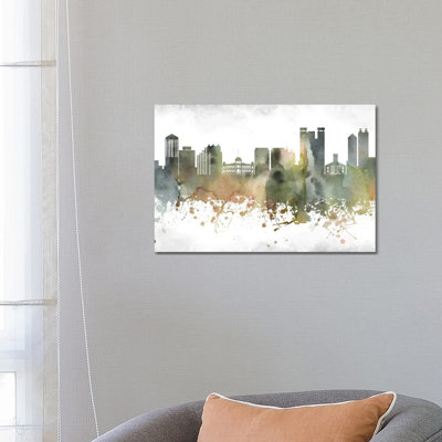 Honolulu Skyline 1 Piece Wrapped Canvas Wall Art