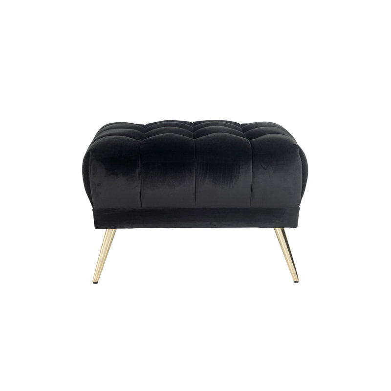 Huxley Square Ottoman, Gray Velvet