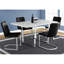Table de salle à manger rectangulaire de 60 po en stratifié gris et métal