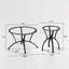 Ensemble de 3 tables basses en verre trempé (seulement avec table basse, sans chaises)