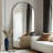 Arched Full-Length Mirror, Aluminum Alloy Frame, Tempered Glass Floor Mirror-1114336374-1114336360