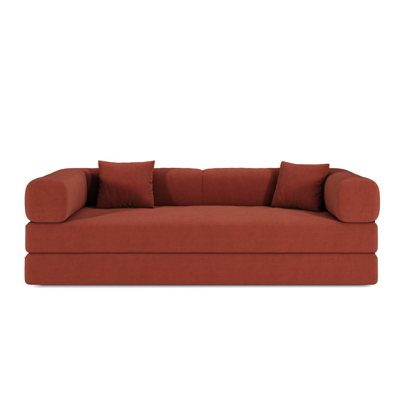 Canapé modulaire 78,8 po, canapé convertible Pudding Block, canapé-lit autoportant à accoudoirs, canapé à compression pour le salon et la chambre à coucher
