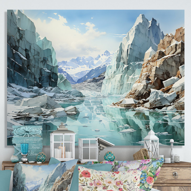 Berkleigh Glacier Glacial Symphony II - impression, H 12 po x l 20 po x P 1 po, Toile tendue