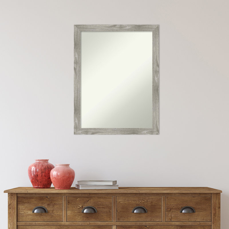 Miroir mural de salle de bain Dove Greywash, H 26,5 po x l 20,5 po