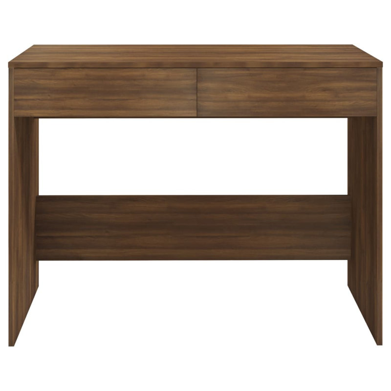 Desk with Drawers Computer Desk Home Office Study Table Engineered Wood, Brown Oak
