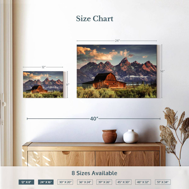Lilie Barn At Teton, H 16 po x l 24 po