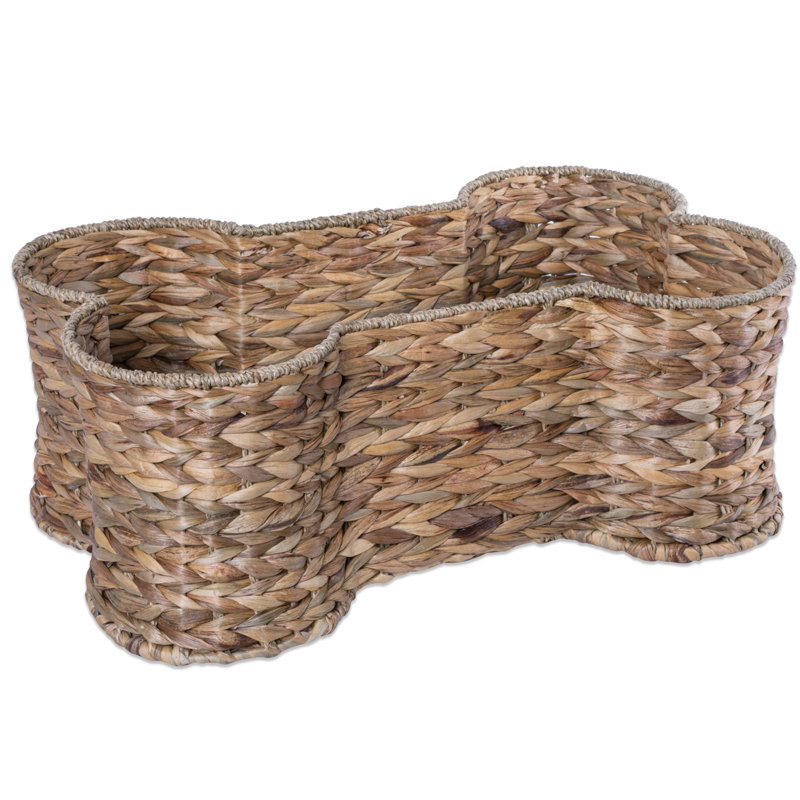 Tucker Murphy Pet™ Cambridgeshire Wicker Decorative Basket, 7.5" H x 17.75" W x 11" D, Dark Brown
