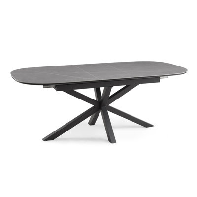 Verona Extendable Oval Metal Base Dining Table