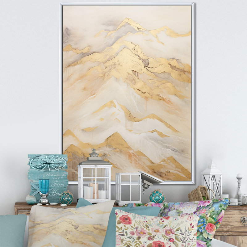 Harmonie alpine III, Cadre flottant blanc, H 44 po x l 34 po