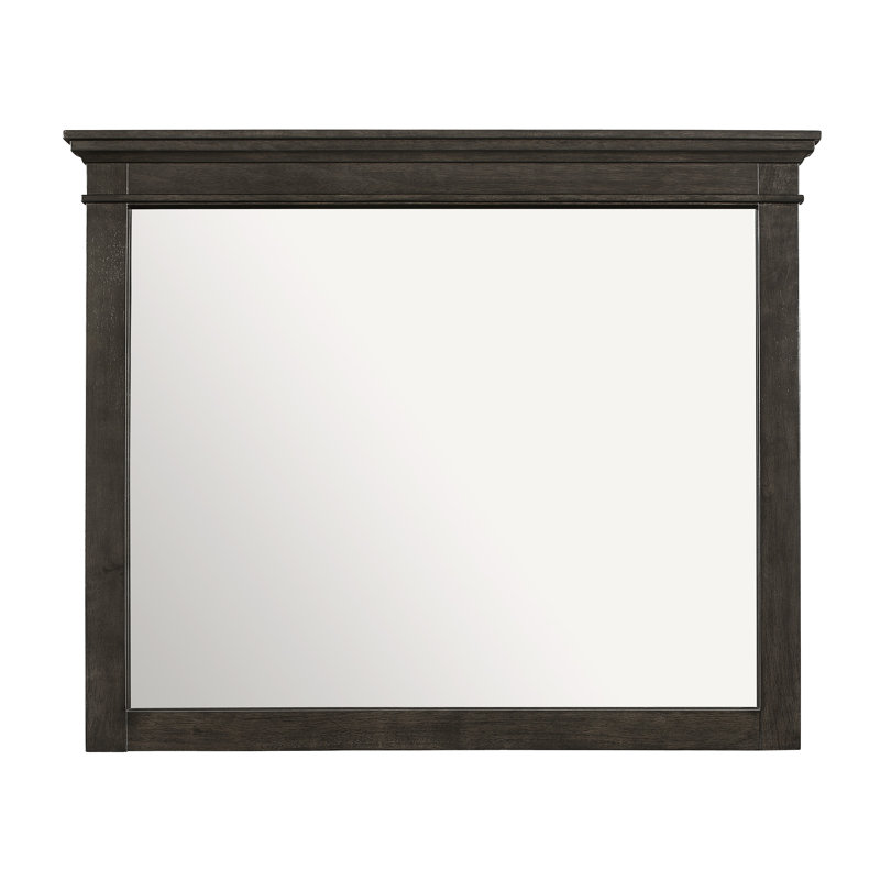 Commode 7 tiroirs avec miroir Jakub, Gris anthracite