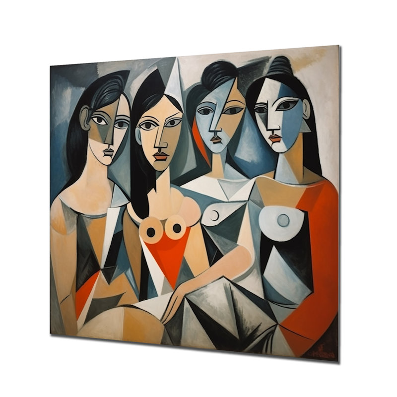 Remaster Les Demoiselles D Avignon par Pablo II - mode, art en métal, H 29 po x l 29 po
