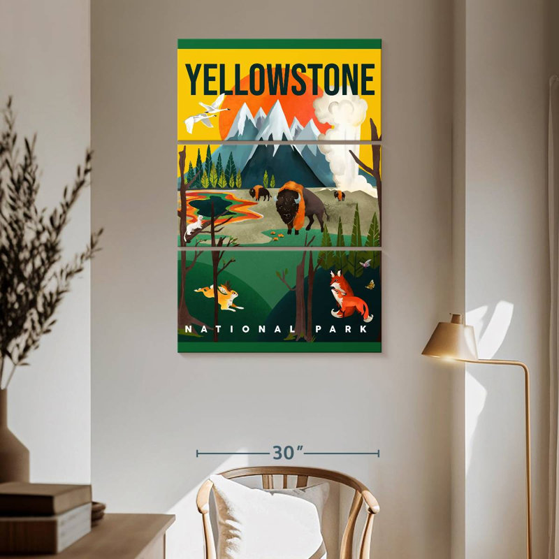 Yellowstone Park, 65" H x 42" W