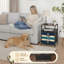 Table de chevet 2 tiroirs en tissu avec station de charge Coastal Rustic Beach