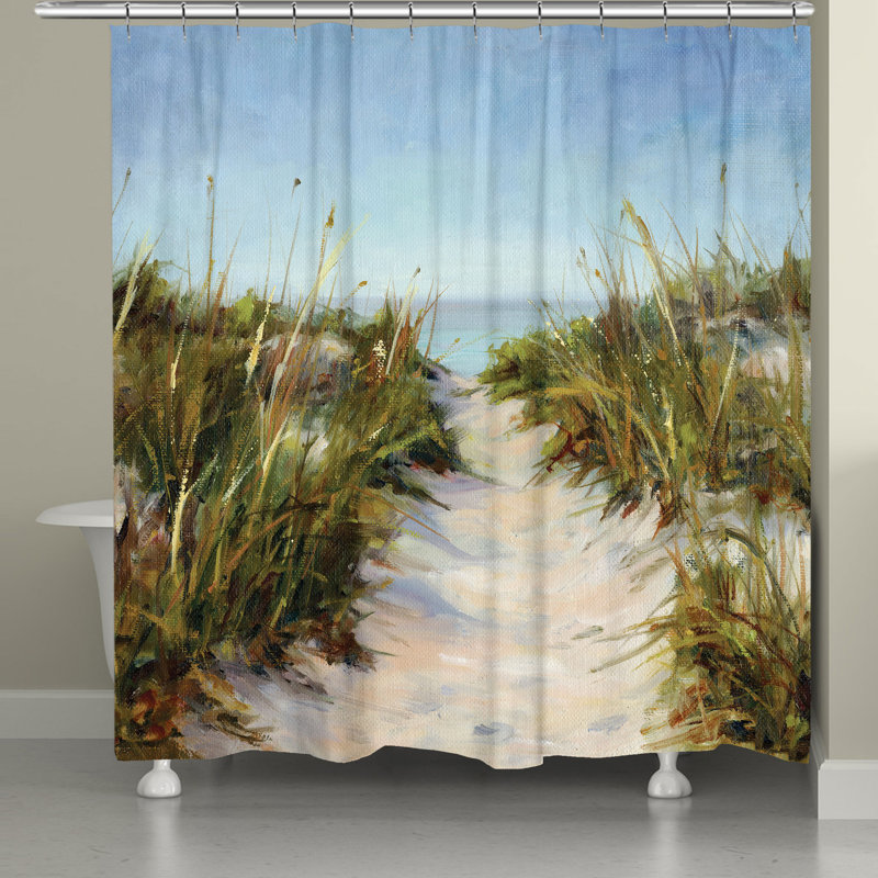Rideau de douche simple dunes sable Dixon, H 71 po x l 72 po