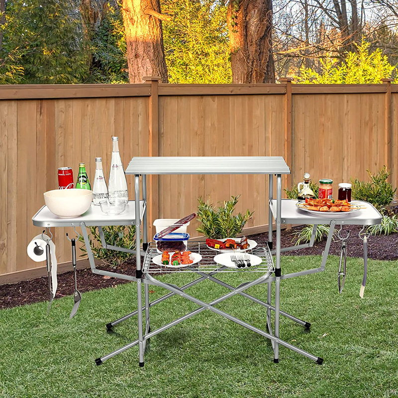 Em Rectangular Folding Outdoor Camping Table , 146cm cm W 48cm cm D