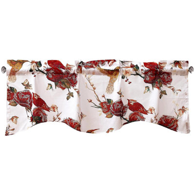 Cherilyn Cotton Floral Scalloped Window Valance