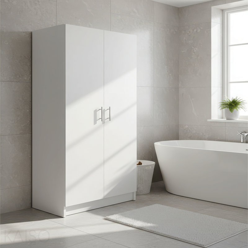 Armoire de rangement polyvalente blanche