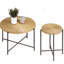 Table basse et de bout 2 - imperméable. Forme cylindrique vieillie. Pieds en métal noir. Dimensions optimales pour les chambres à coucher. Différentes sélections de couleurs. Attrayant. Rustic Flair Interiors 2 avec