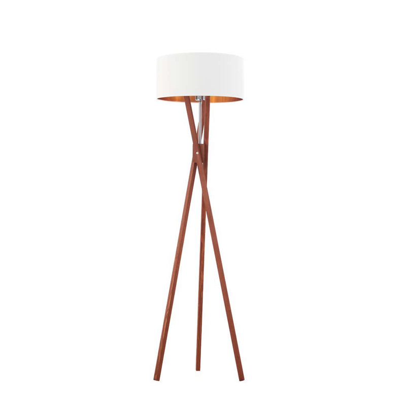 Quinnlynn 150cm Tripod Floor Lamp, Brown, White