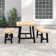 2 - Person Acacia Wood Patio Dining Set with Rectangular Table
