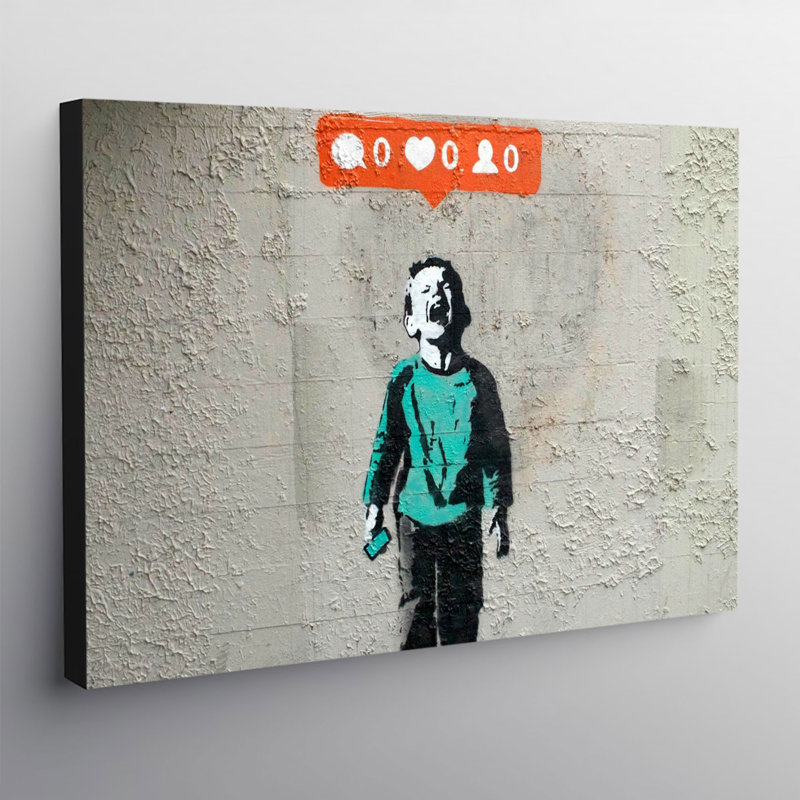 Banksy Nobody Likes Me - Wrapped Canvas Print, 61cm H x 81cm W x 4cm D