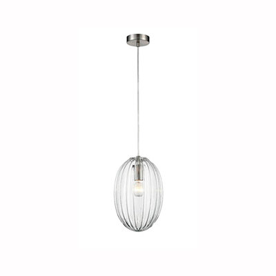 Ellise 1 - Light Satin Nickel Geometric Pendant
