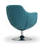 Chaise d'appoint pivotante rembourrée en métal Cesson-1463543059