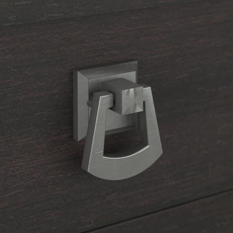 Vintage Black 2-Drawer Mobile Lateral File Cabinet