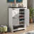 Shoe Cabinet With Doors, 7-Tier 28 Pair Shoe Cabinet Storage For Entryway,Hidden Narrow Shoe Cabinets With Adjustable Shelves, Slim Thin Shoe Rack Organizer For Hallway, Living Room-801230798