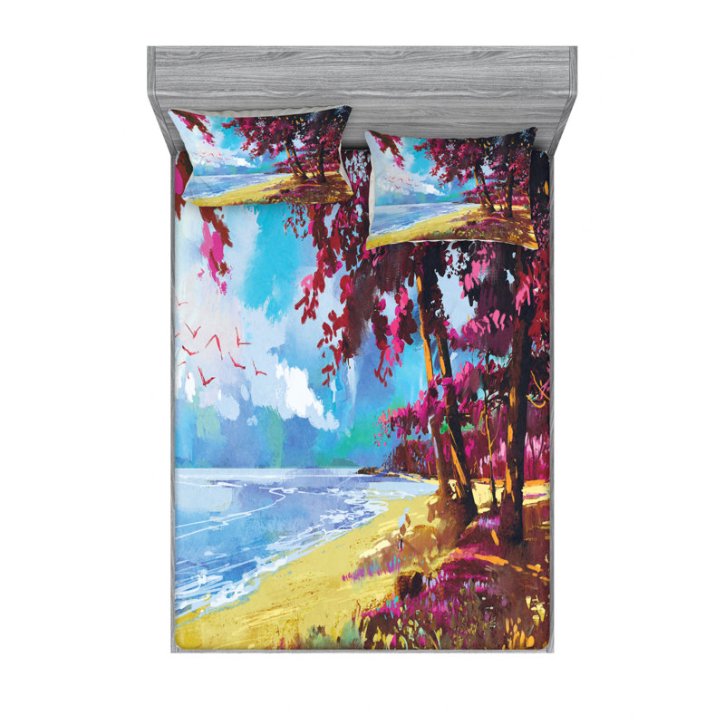 Microfiber Sheet Set, Queen Sheet Set with Fitted Sheet