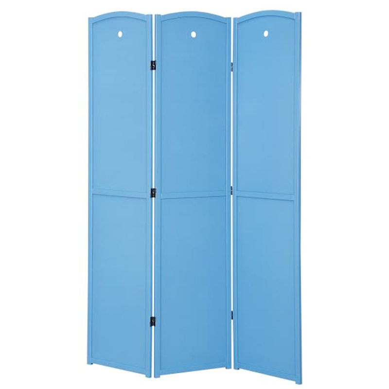 Paravent en bois 5,9 pi Lilliana, 3, Bleu