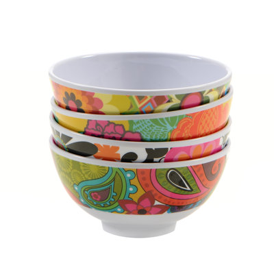 Floral Melamine Rice Bowl